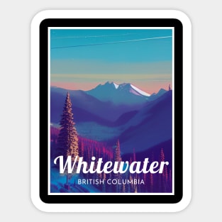 Whitewater British Columbia Canada Ski Sticker